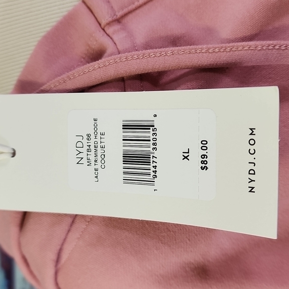 NYDJ Forever Comfort Laced Trimmed Hoodie Size XL - Picture 7 of 8